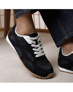 Where's That From Marleigh Suede Retro Runner Trainer - Black