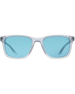Quiksilver Rectangle Matte Ice Crystal Mirrored Qs4001 - Blue