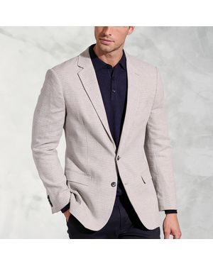 Brook Taverner Tailored Fit Radcliffe Puppytooth Jacket - Grey