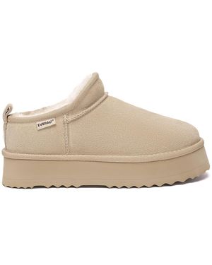 EVER AU Partridge Classic Ultra Mini Platform Boots - Natural