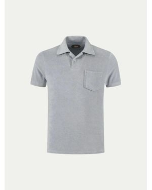 Aurélien Light Terry Polo Shirt For Effortless Style - Grey