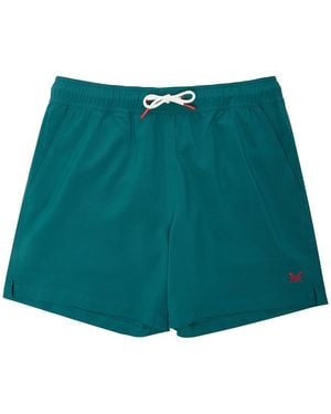Crew Solid Logo Swim Shorts - Green