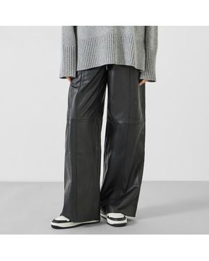 Hush Leather Trousers - Grey
