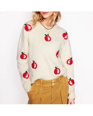 Boden Ecru Natalie Embroidered Jumper