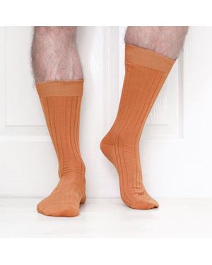 Jemsox Clay Soft Ribbed Socks - Orange