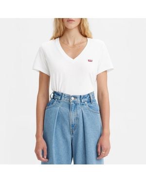 Levi's Cotton V Neck T-Shirt - Blue