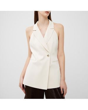 French Connection Classic Halter Waistcoat - White