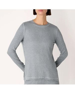 Whistles Rib Jersey Pyjama Top - Grey