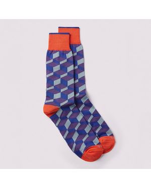 Duchamp 3D Block Socks - Blue