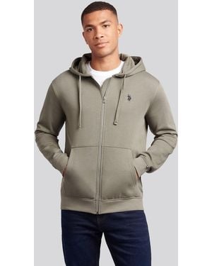 U.S. POLO ASSN. Zipped Hoodie - Natural