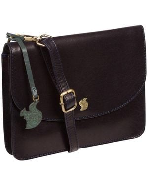 Conkca 'Cara' Leather Cross Body Bag - Black