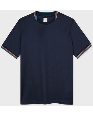 Paul Smith Stripe Detail T-Shirt - Blue