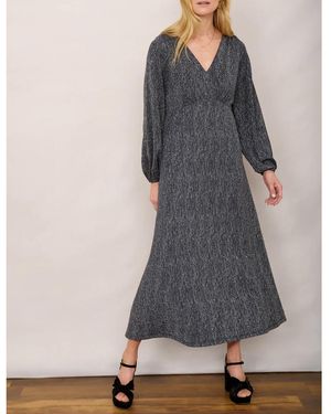 Wyse Midnight/ Sparkle Claudia Crinkle Dress - Grey