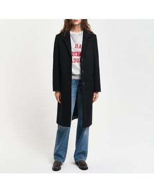 GANT Classic Tailored Wool Coat - Black