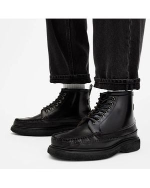AllSaints Gibbs Mocassin Leather Boots - Black