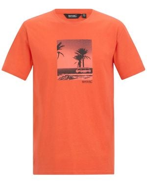 Regatta T-Shirt Cline Ix Cotton Tigerlily - Orange