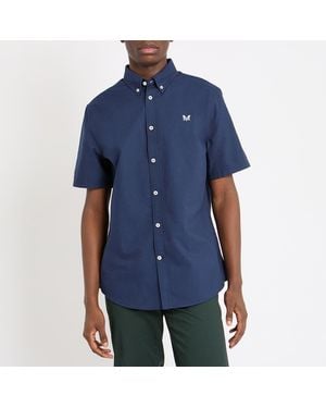 Crew Short Sleeve Oxford Shirt - Blue