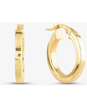 T.H.Baker 9Ct 17Mm Hoop Earrings E033 - Metallic