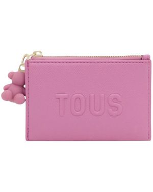 Tous Brenda Small Card Holder Wallet - Pink