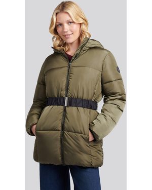 U.S. POLO ASSN. Khaki Belted Puffer Jacket - Green
