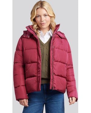 U.S. POLO ASSN. Plum Sateen Puffer Jacket - Red