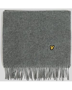 Lyle & Scott Lambswool Blend Scarf - Grey