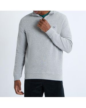 Crew French Rib 1/2 Zip Sweatshirt - Grey