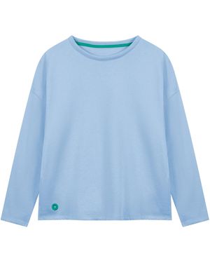 Lounge Organic Cotton Boxy Sweatshirt Light - Blue
