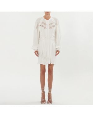 IRO Ivory Belinda Embroidered Mini Dress - White
