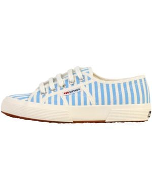 Superga 2750 Stripes Print Shoe - Blue