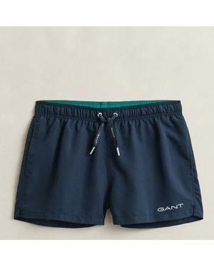 GANT Quick Dry Logo Swim Shorts - Blue