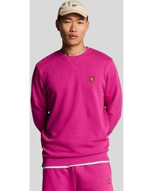 Lyle & Scott Cotton Crew Neck Sweatshirt - Pink