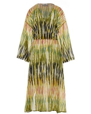 Devotion Tie-Waist Printed Dress - Green