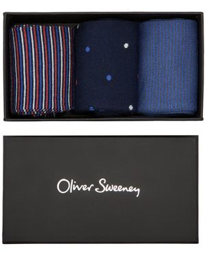 Oliver Sweeney Sunhill 3-Pack Mid-Rise Socks - Black