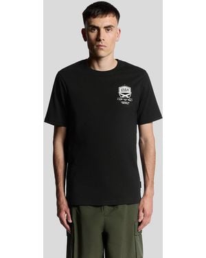Lyle & Scott Legends On The Pitch Graphic T-Shirt - Black