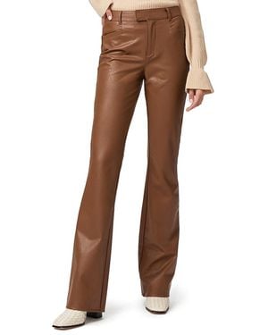 PAIGE Coffee Coated Laurel Canyon Trousers - Brown