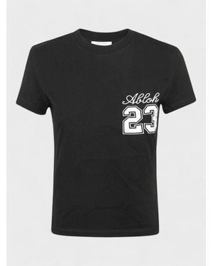 Off-White c/o Virgil Abloh Ow 23 Embroidered Fitted Tee - Black