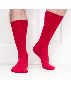 Jemsox Plain Style Comfort Top Cotton Socks - Pink