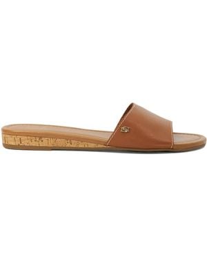 Dune Lino Tan Sandal - Brown