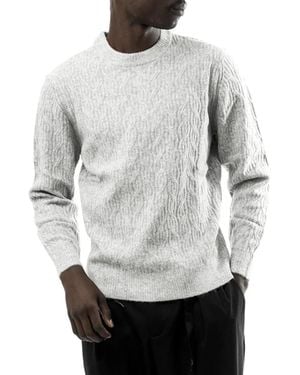 Replay Cable Knit Wool Blend Jumper - Grey