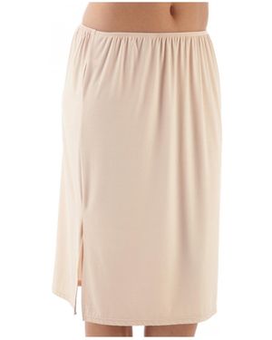 CAMILLE 24' Cling Resistant Under Skirt Half Slip - Natural
