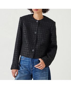Hush Ester Sequin Boucle Jacket - Black