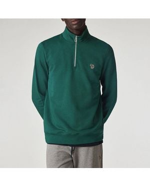 Paul Smith Quarter Zip Jumper - Green