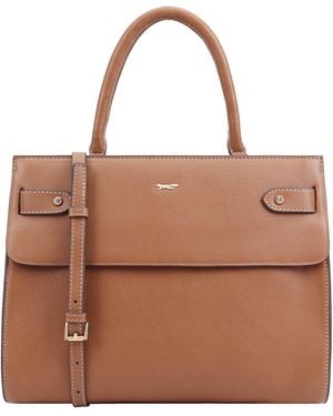 Paul Costelloe Darby Leather Multi Way Bag - Brown