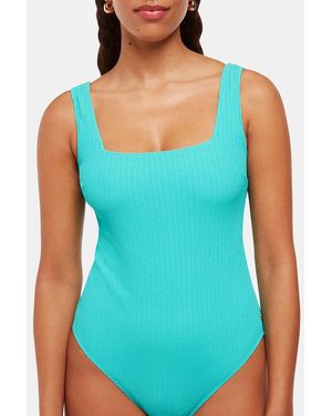 Whistles Square Neck Swimsuit - Blue