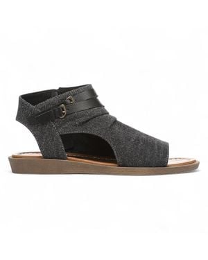 Blowfish Strappy Low Wedge Sandals - Black