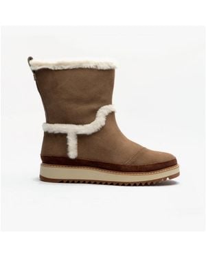TOMS Taupe Makenna Flat Boots - Brown