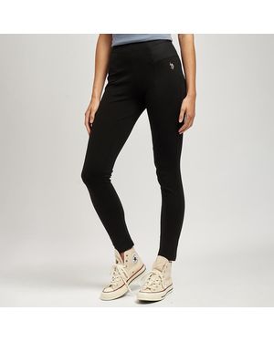 U.S. POLO ASSN. Elastic Waistband Stretch Leggings - Black