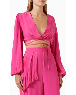 Marella Hot Chieti Cropped Blouse - Pink