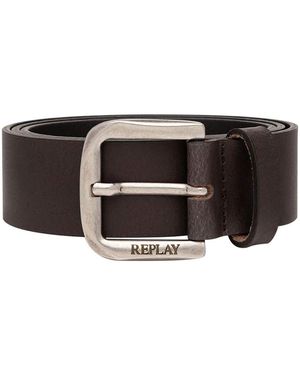 Replay Vintage Leather Belt - Brown